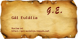Gál Eulália névjegykártya